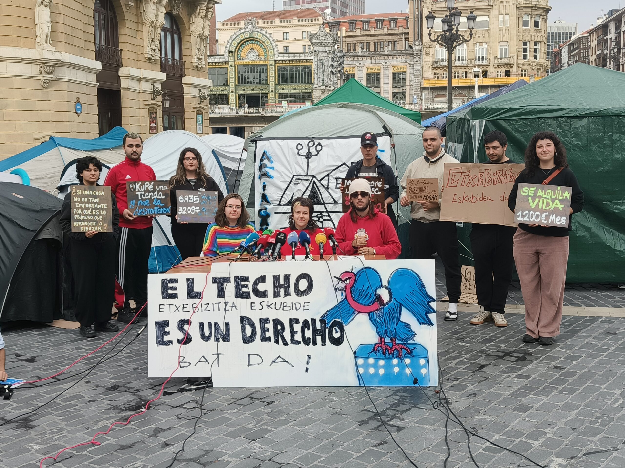 Convocadas dos manifestaciones en Bilbao para defender el derecho a la vivienda