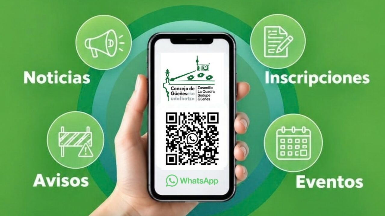 Güeñes estrena un canal de WhatsApp para recibir avisos y noticias municipales