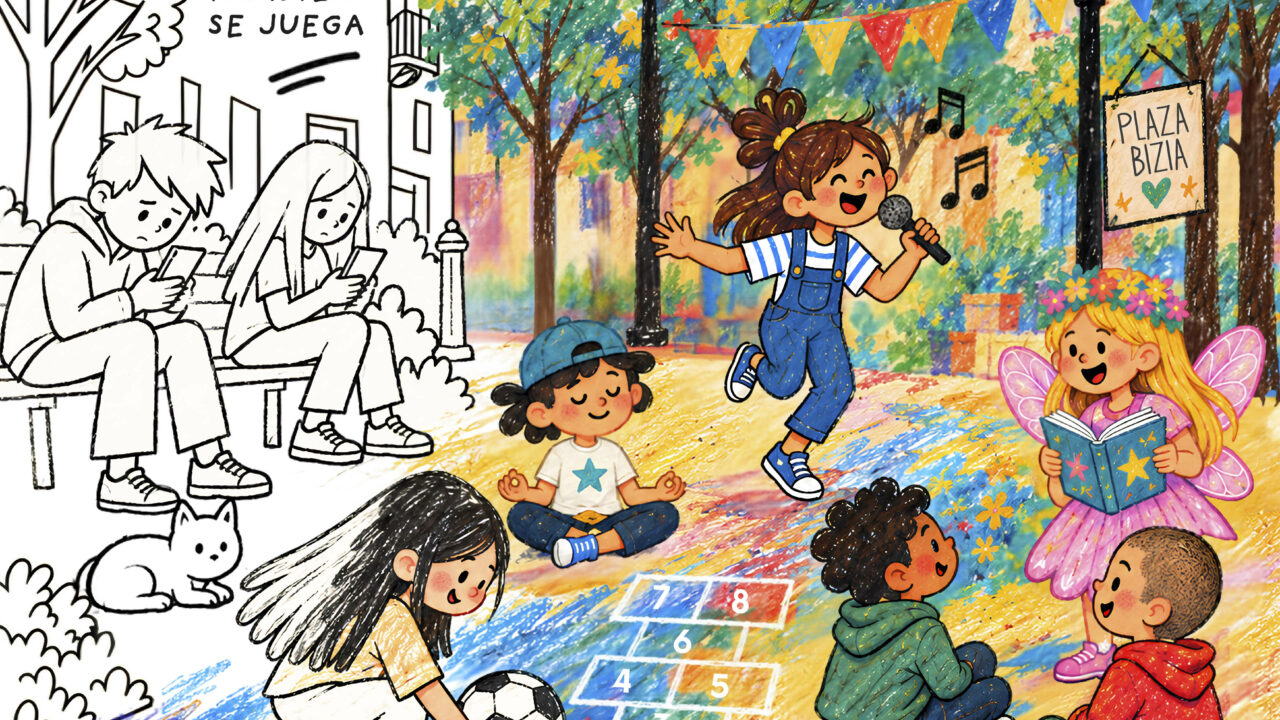 Getxo llena sus plazas de juegos y actividades gratuitas en euskera con el programa Auzoka