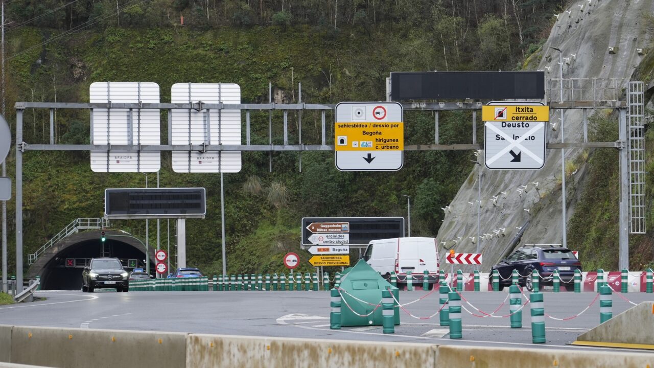 El tramo entre La Salve y el Txorierri de los Túneles de Artxanda cerrará por obras a partir del 2 de noviembre