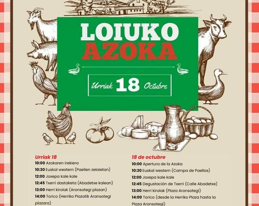 Loiu celebra su Azoka con tradición, música y actividades para toda la familia