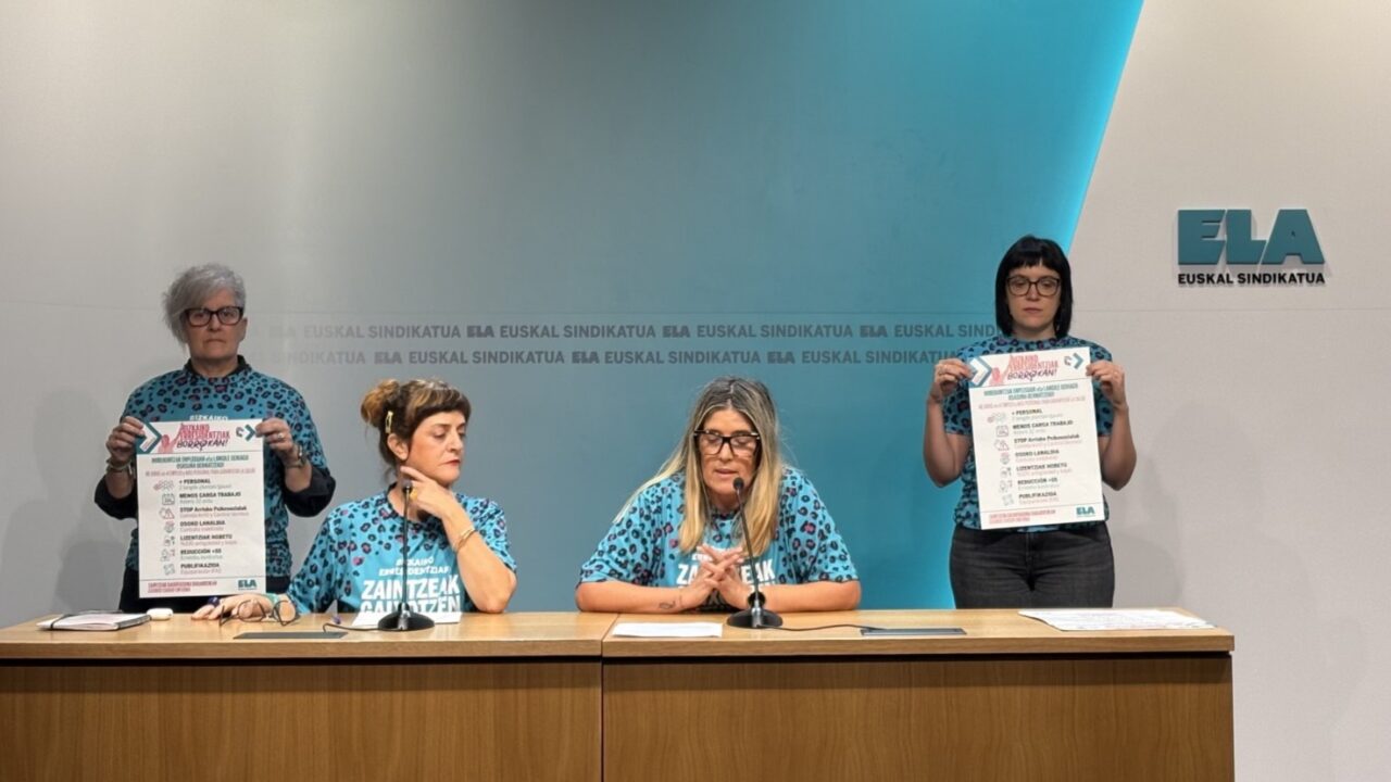 ELA convoca tres jornadas de huelga en las residencias de Bizkaia