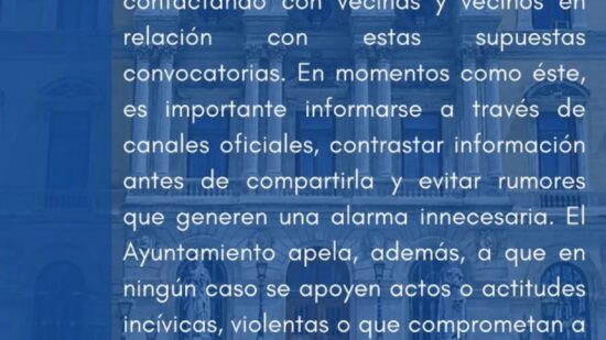La Policía de Bilbao niega que esté alertando en casas sobre posibles disturbios el sábado